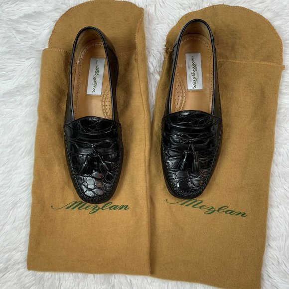 Black Leather Loafers with Tassels - Picture 3 of 11